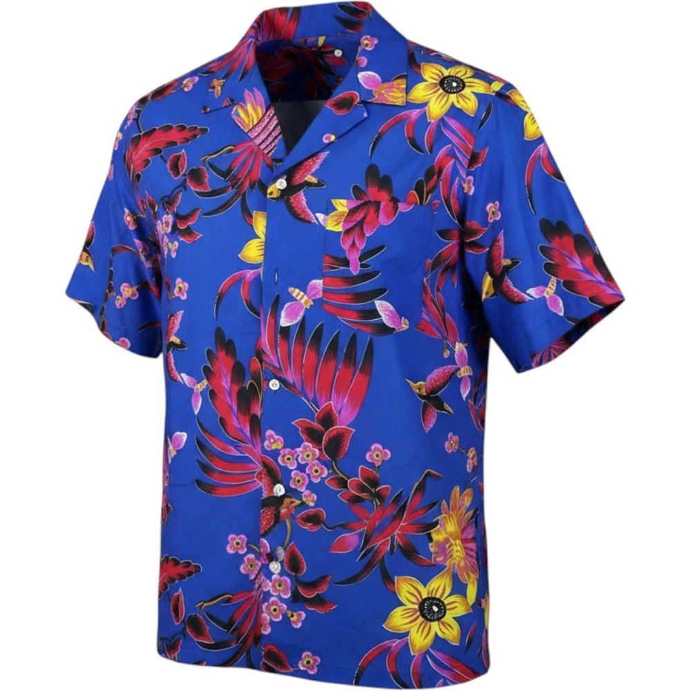 Michael Richard Hawaiian Shirt Mens M 1970s Seinfeld Kramer Floral Retro Vintage